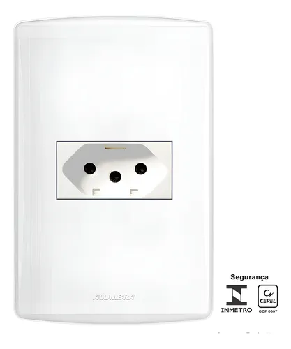 TOMADA PADRAO 2P 20A BRANCA SIENA - CÓDIGO: 6088