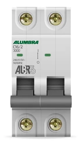 DISJUNTOR 2PX16A CURVA C ALUMBRA - CÓDIGO: 39342