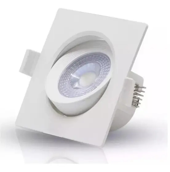 LUMINÁRIA DOWNLIGHT EMB QDR 5W BR/BF 6500K - CÓDIGO: BLDS-5CS BR/BF QD