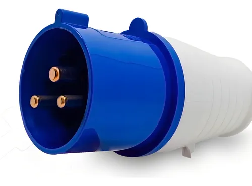 PLUGUE IND 2P+T 32A 200V 6H AZ IP44 - CÓDIGO: PA021654