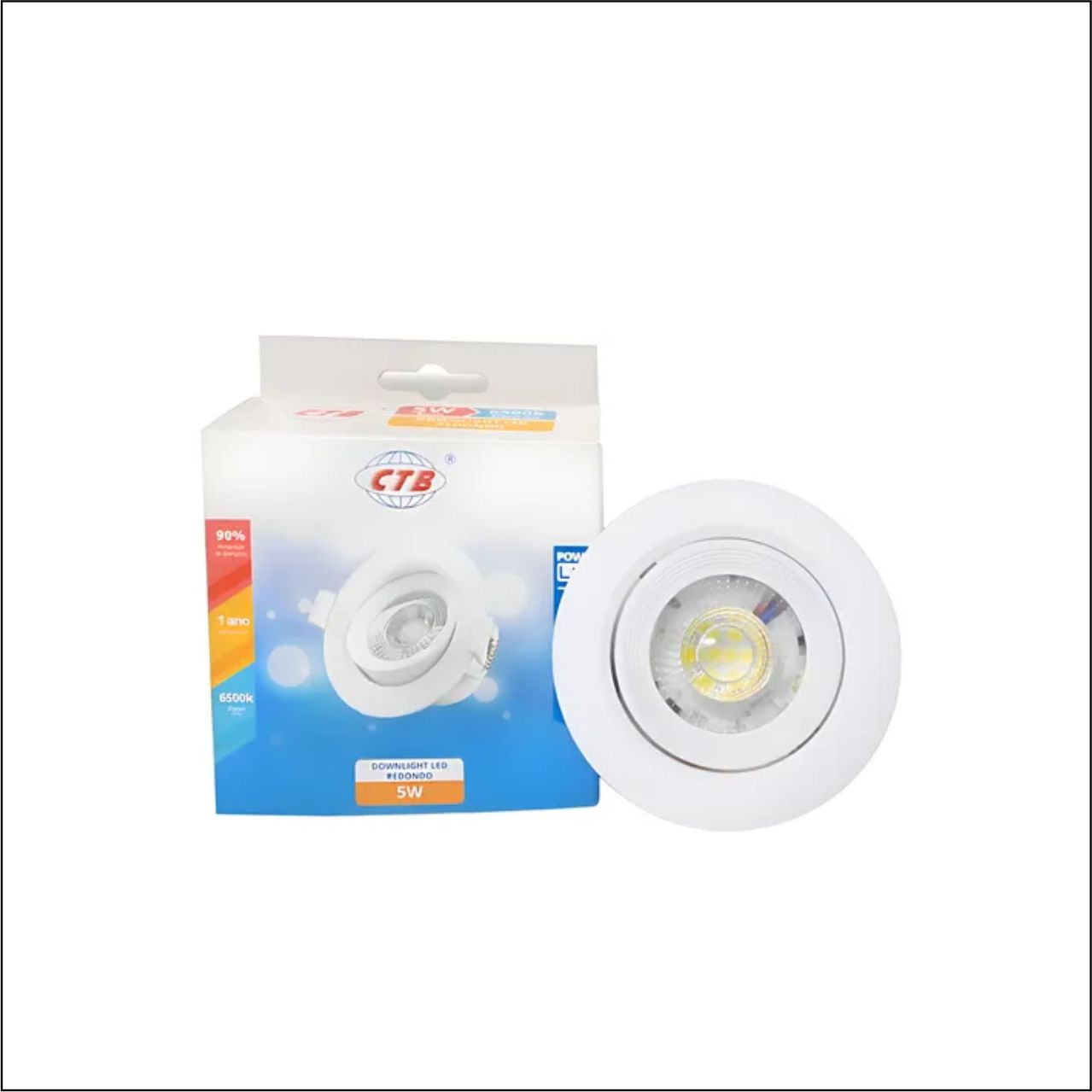 LUMINÁRIA DOWNLIGHT EMB RED 5W BC/BF 6500K - CÓDIGO: BLDS-5D BR/BF