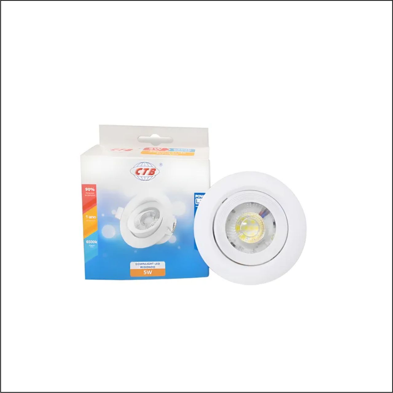 LUMINÁRIA DOWNLIGHT EMB RED 5W BC/BF 6500K - CÓDIGO: BLDS-5C BR/BF