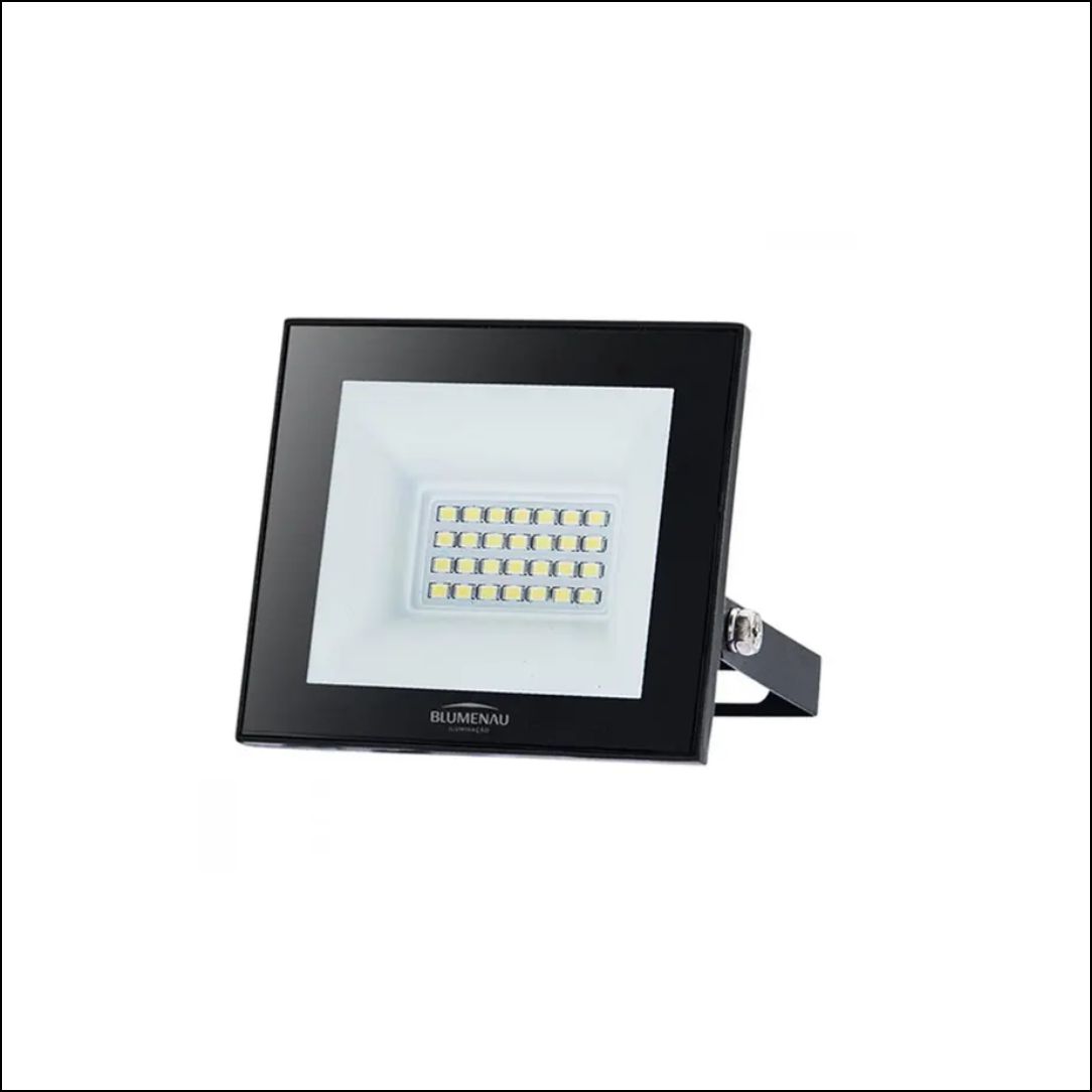 REFLETOR PLAY ALUM 30W IP66 6000K 98MM P/W BLUMENAU - CÓDIGO: 78306000