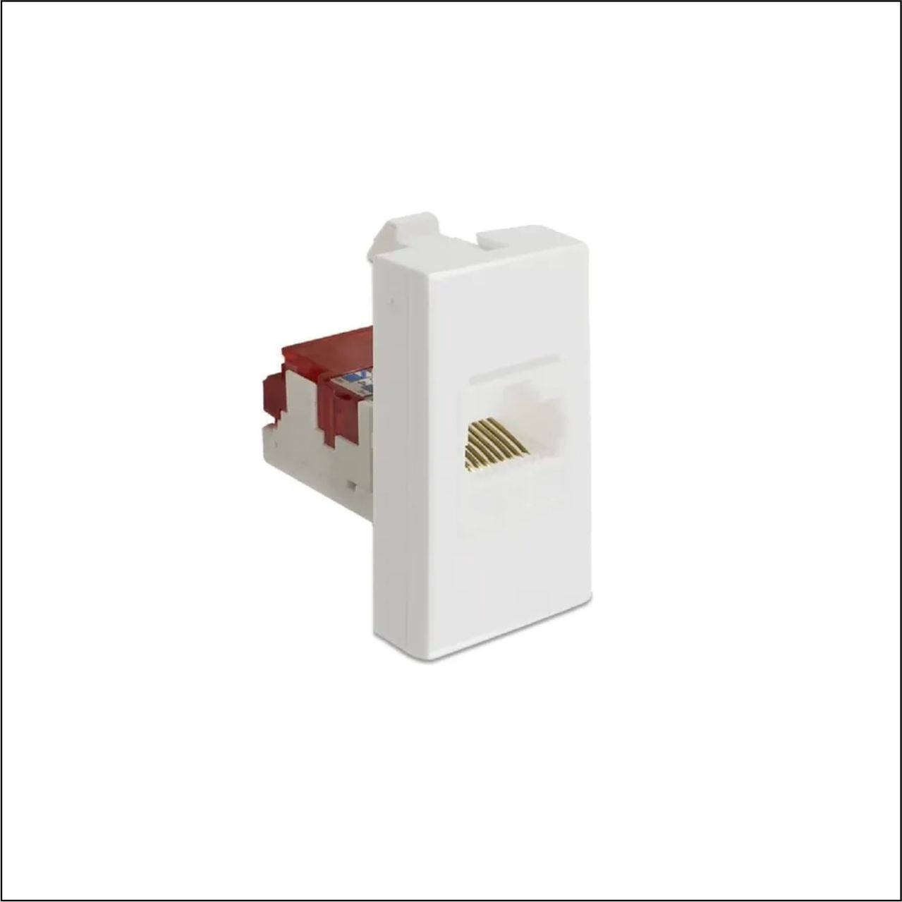 MODULO RJ45 CAT5 BRANCO SIENA - CÓDIGO: 6168
