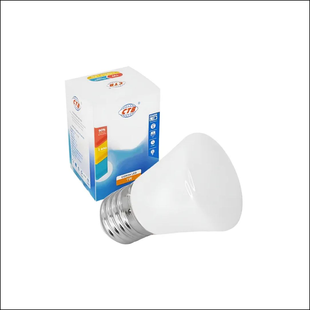 COROA LED 1W E27 BQ 127V - CÓDIGO: 762733