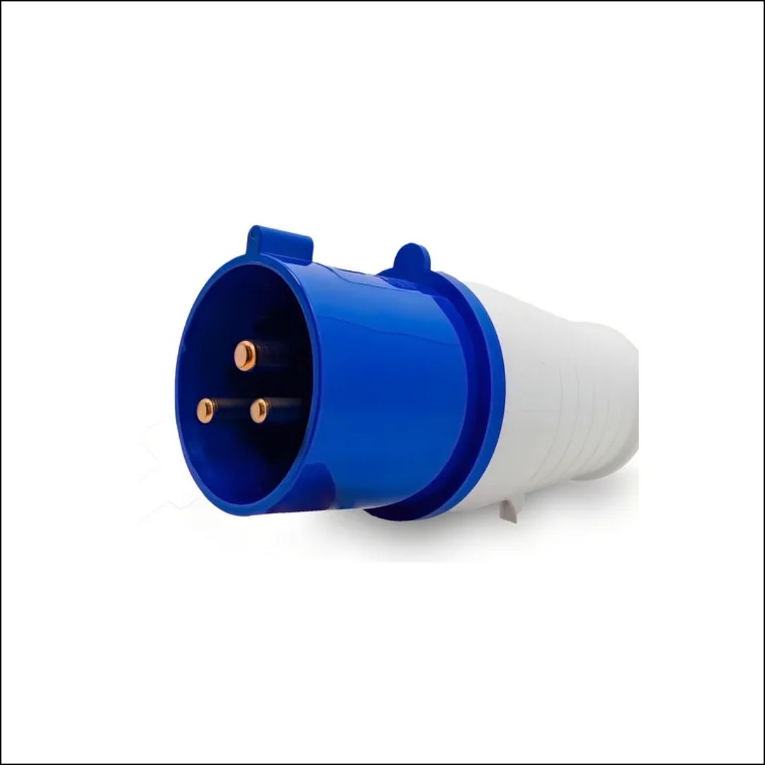 PLUGUE IND 2P+T 32A 200V 6H AZ IP44 - CÓDIGO: PA021654