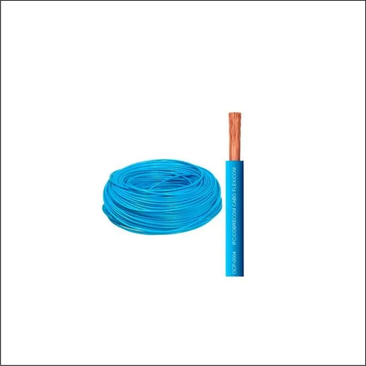 CABO FLEX 6,0MM 750V AZ-CL - CÓDIGO: 1150702401 - VENDIDO POR METRO