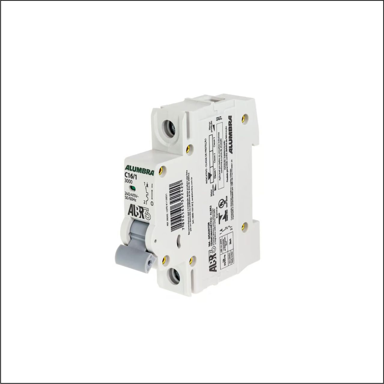 DISJUNTOR 1PX16A CURVA C ALUMBRA - CÓDIGO: 39242