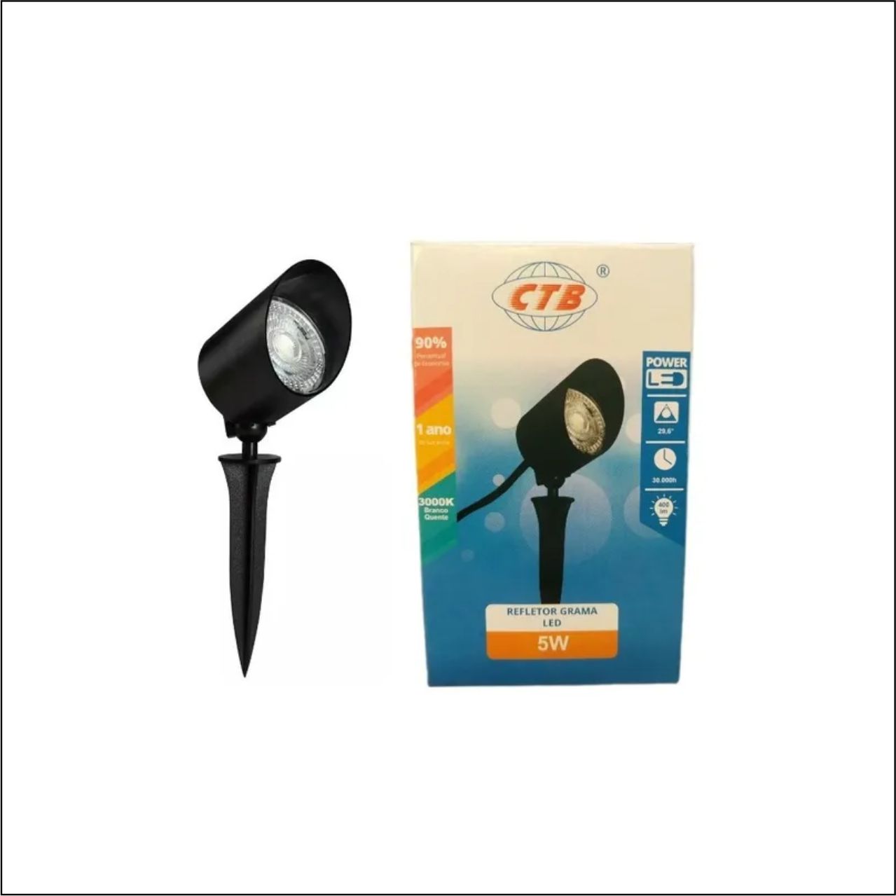 LUMINÁRIA ESPETO JARDIM 5W BQ IP65 - CÓDIGO: BLGR-5DBQ