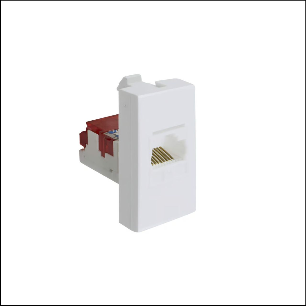 MODULO RJ45 CAT6 BRANCO SIENA - CÓDIGO: 6169