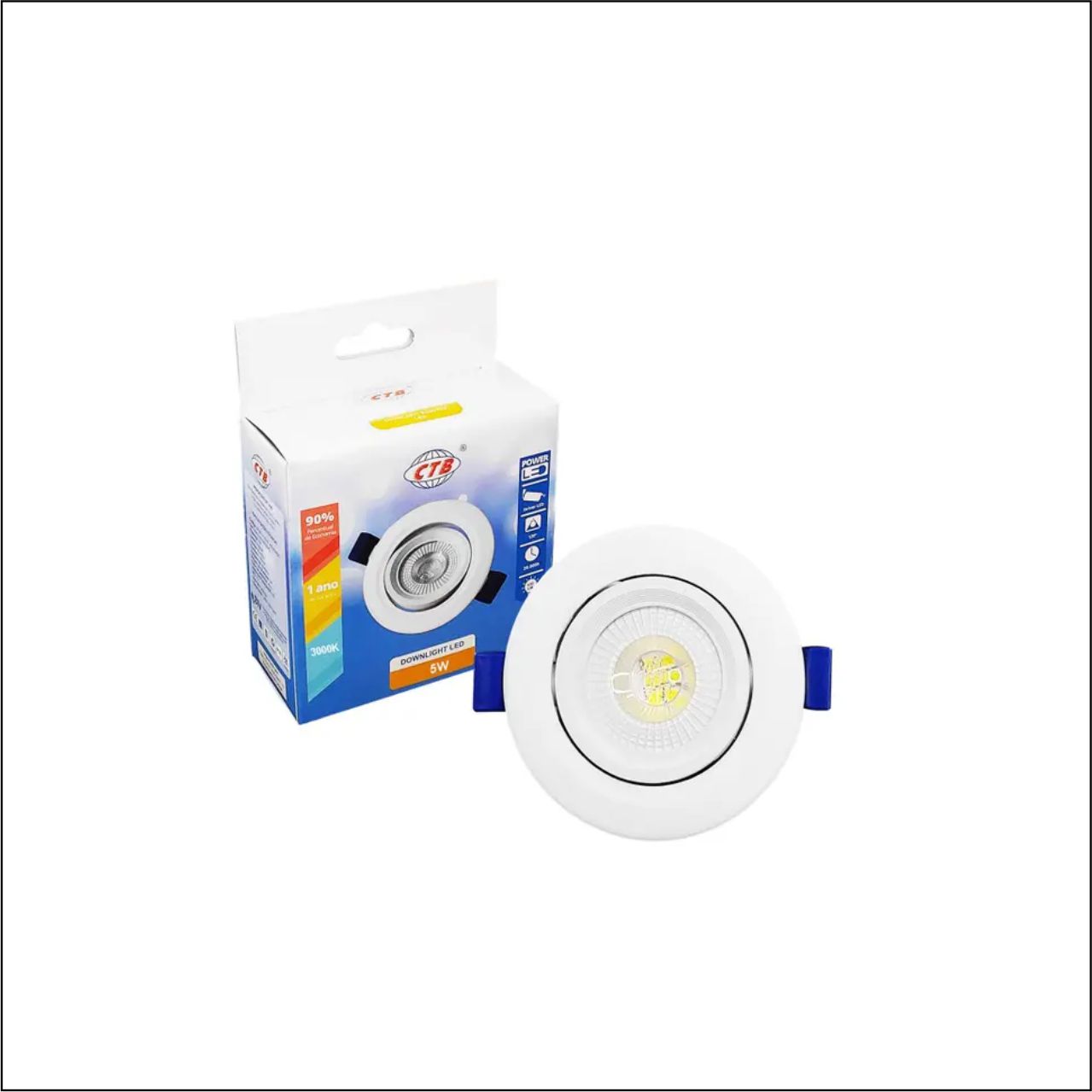 DOWNLIGHT EMB RD 5W BR/BQ 3000K - CÓDIGO: BLDS-5CS BR/BQ R