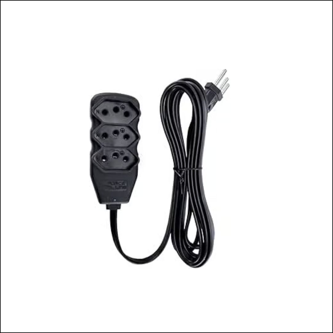 EXTENSAO 2P+T 0,75 10A PTO 5MTS - CÓDIGO: 180200254