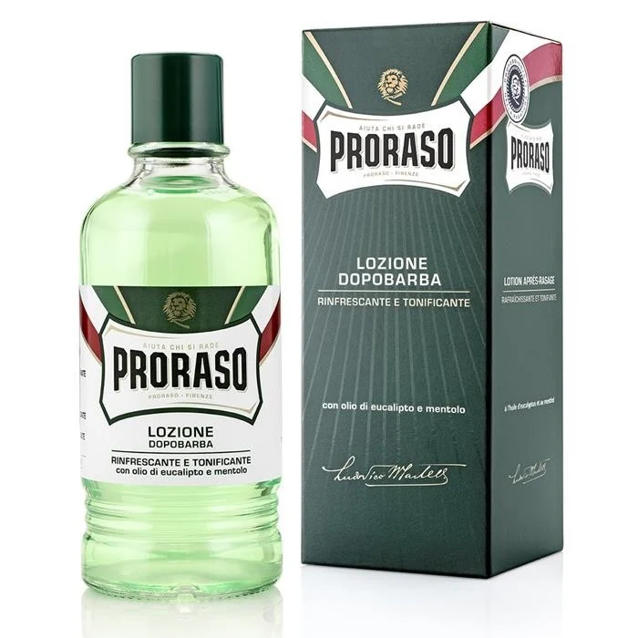 PRORASO GREEN AFTER SHAVE LOTION, gaivinantis losjonas po skutimosi 400ml