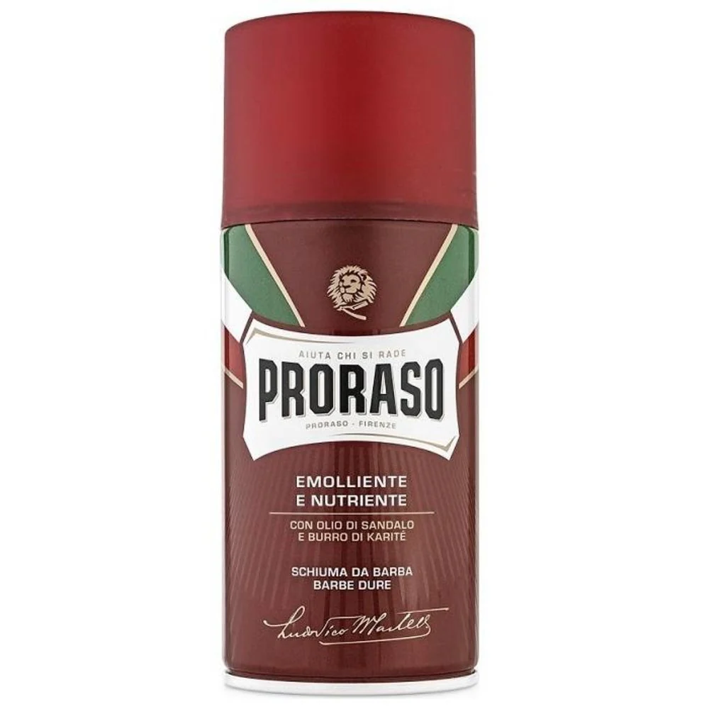 PRORASO RED SHAVING FOAM, maitinančios skutimosi putos, 300ml
