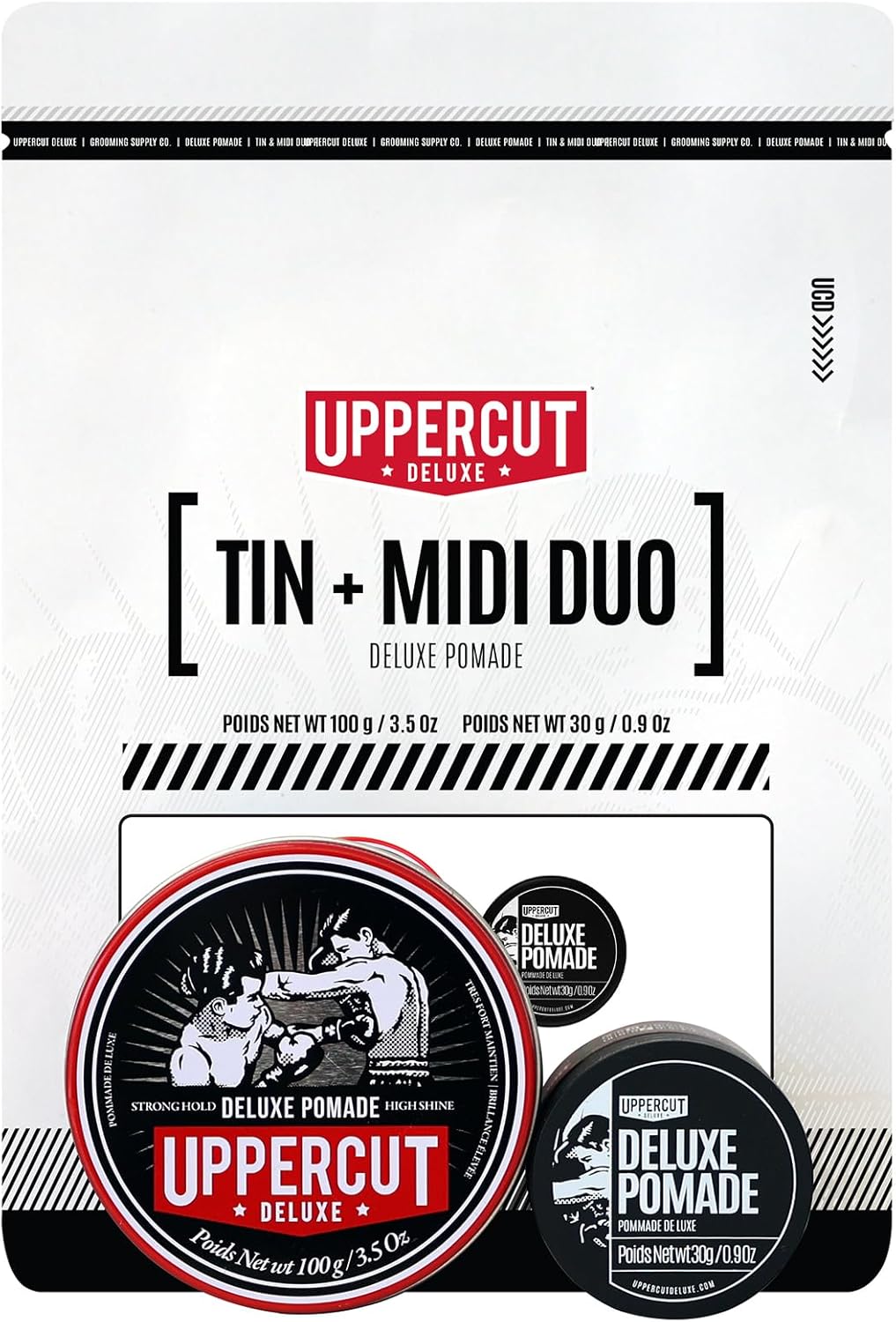 Uppercut Deluxe pomados rinkinys Tin and Midi Duo