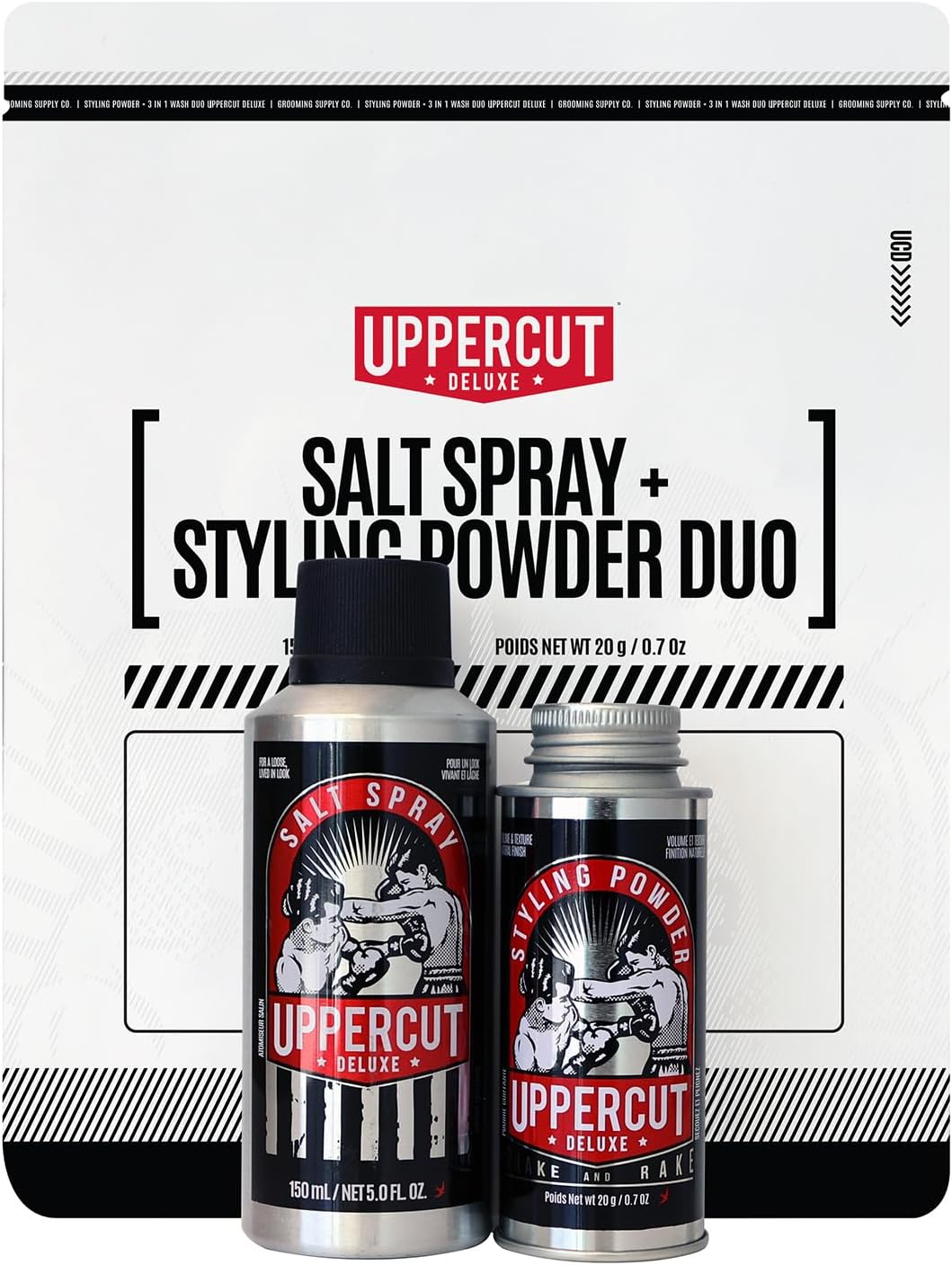 Uppercut Deluxe rinkinys Salt Spray and Styling Powder Duo