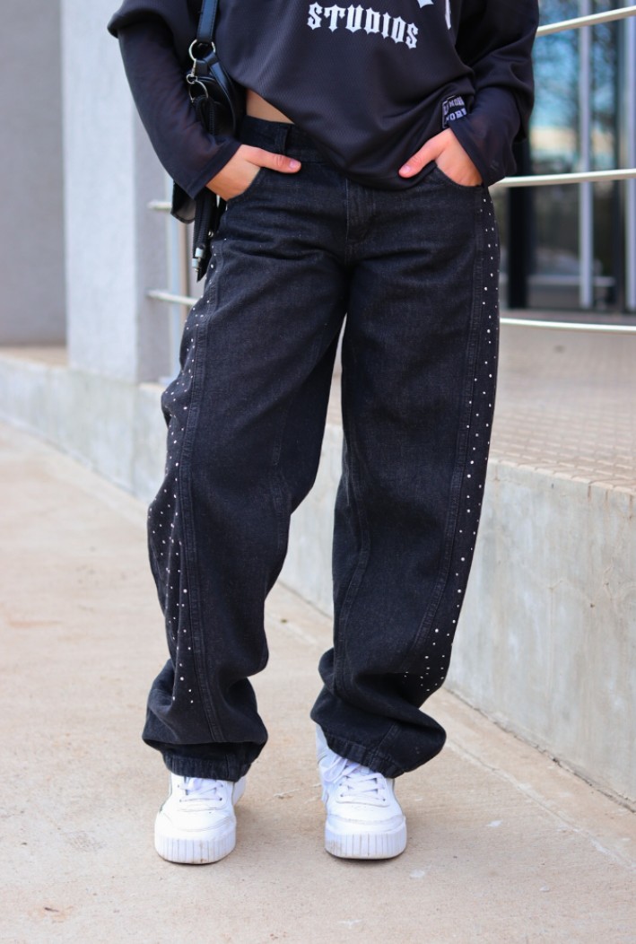 Jean Negro con Strass