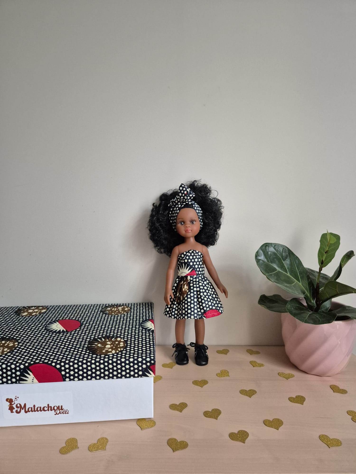 Poupée Malachou en robe africaine