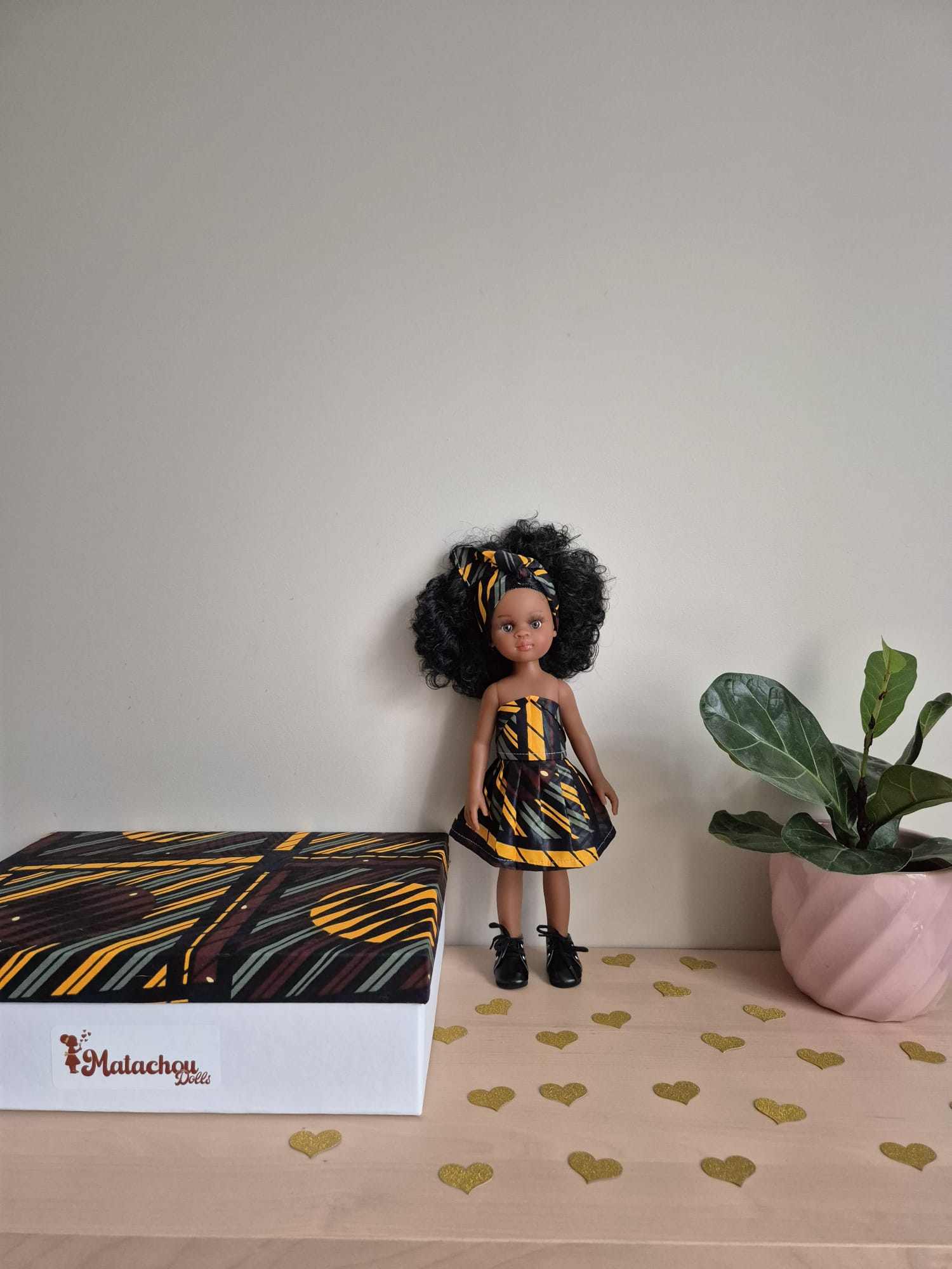 Poupée Malachou avec robe africaine