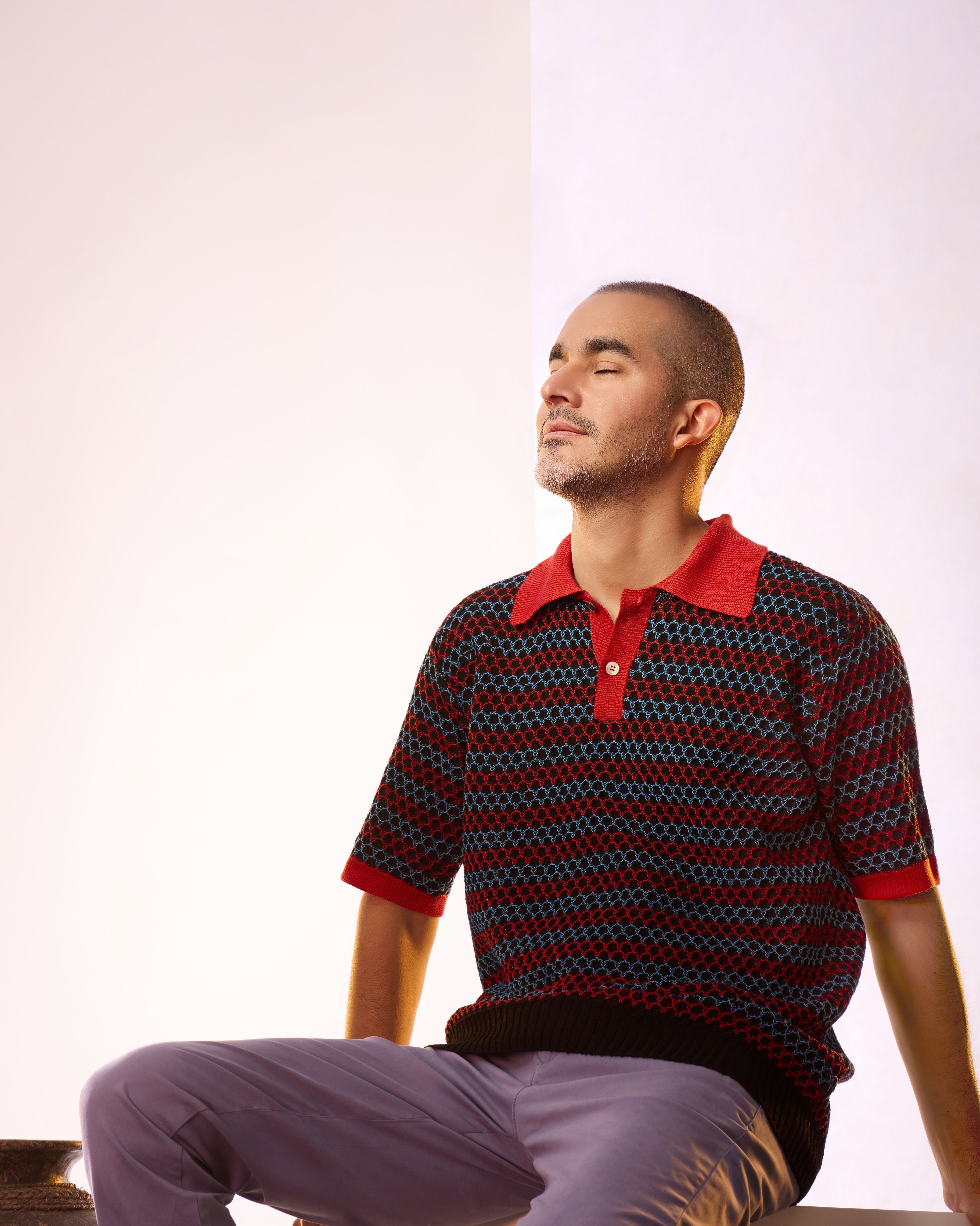 Men's Knitted Polo Shirt