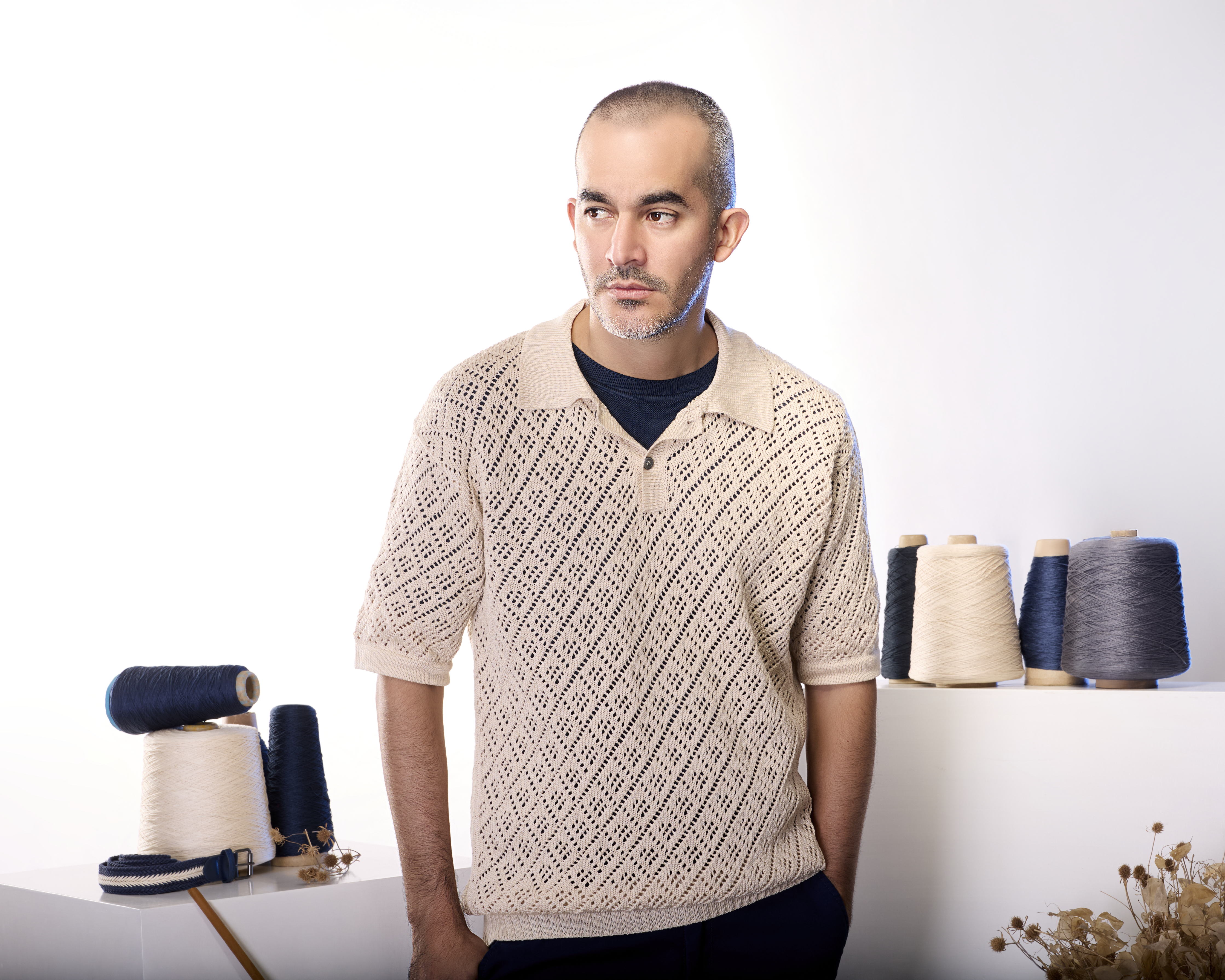 Handcrafted Knit Polo Shirt