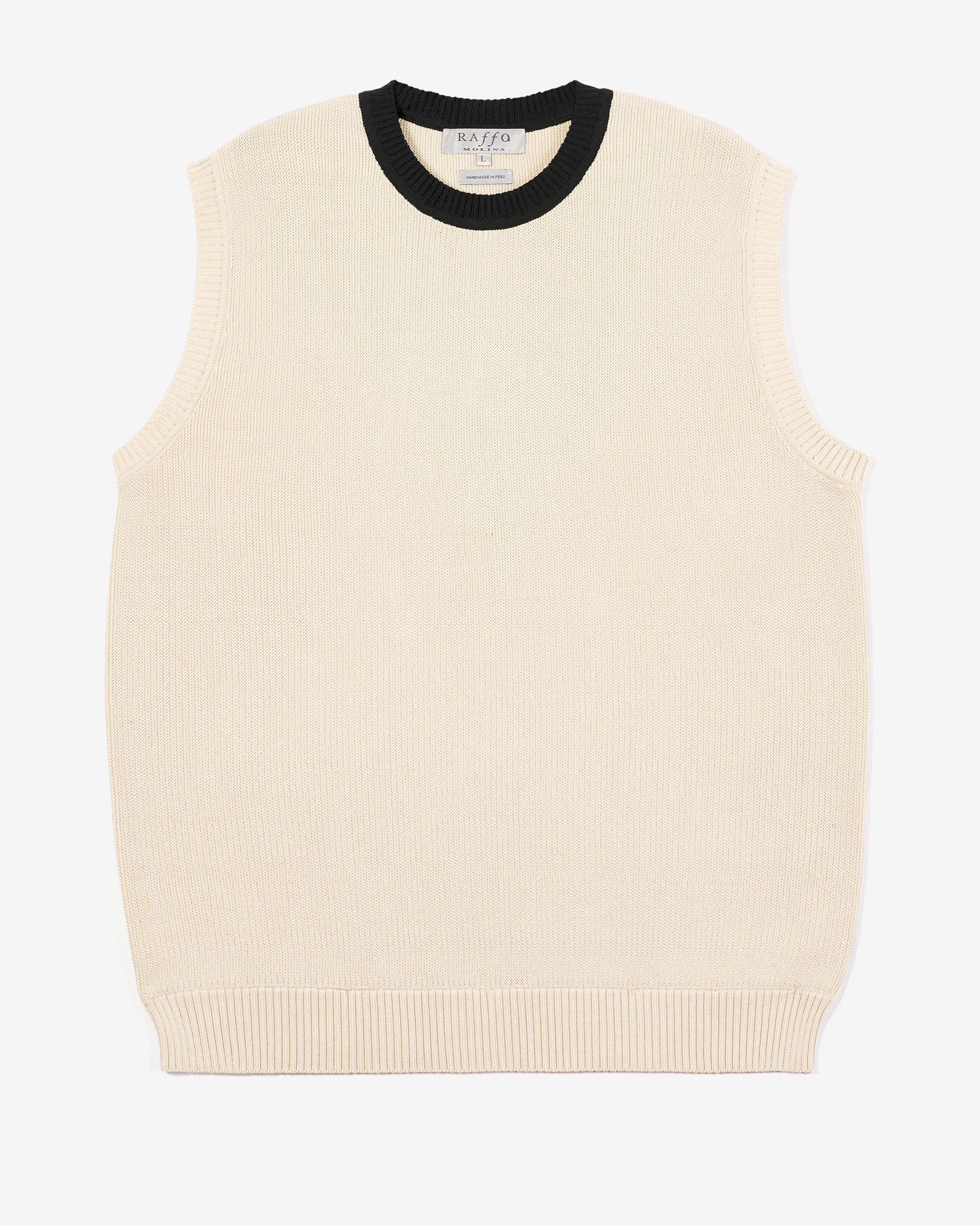 Beige Sleeveless Knit Vest Links-Links
