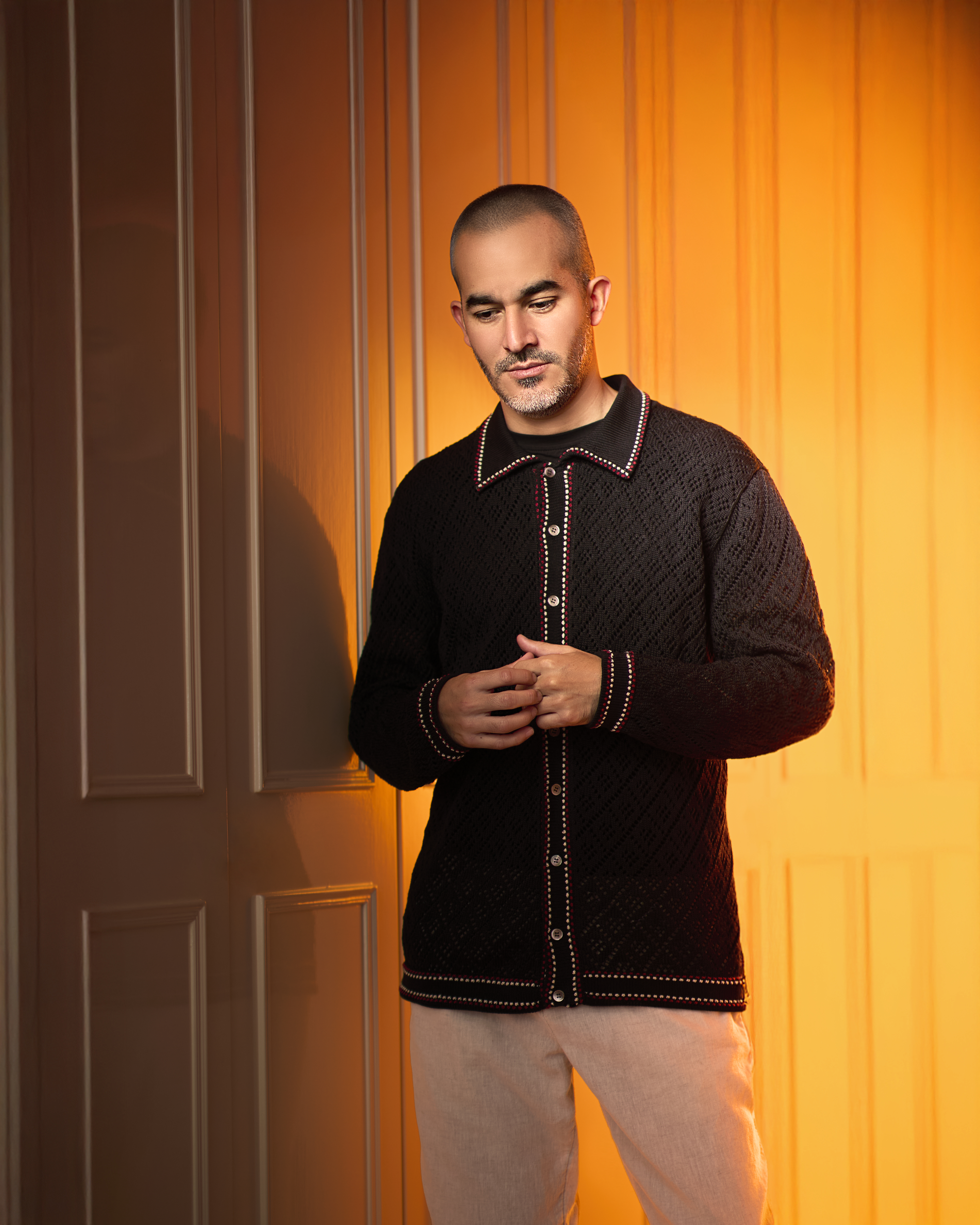 Men's Black Cardigan