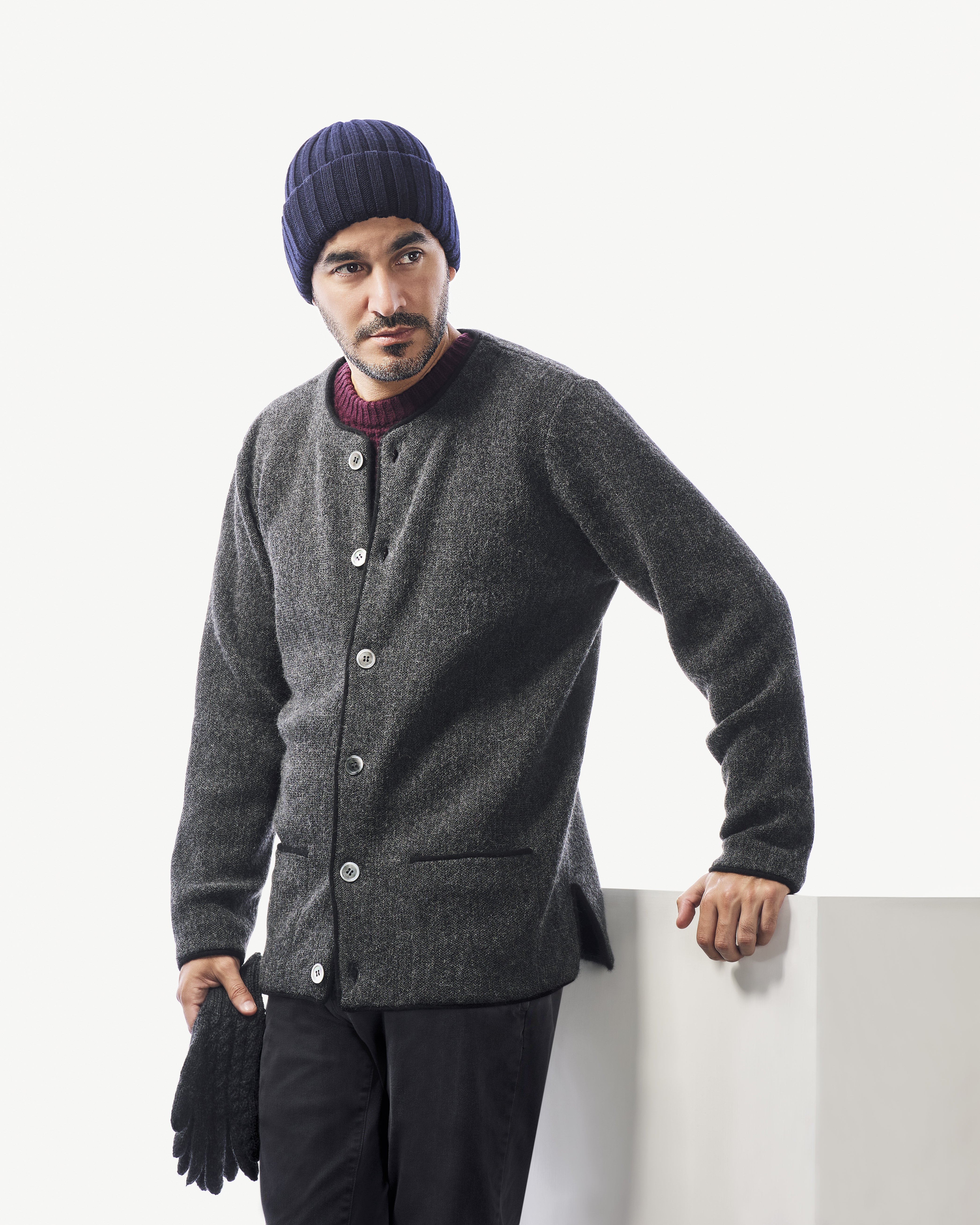 Men's Alpaca Links Cardigan