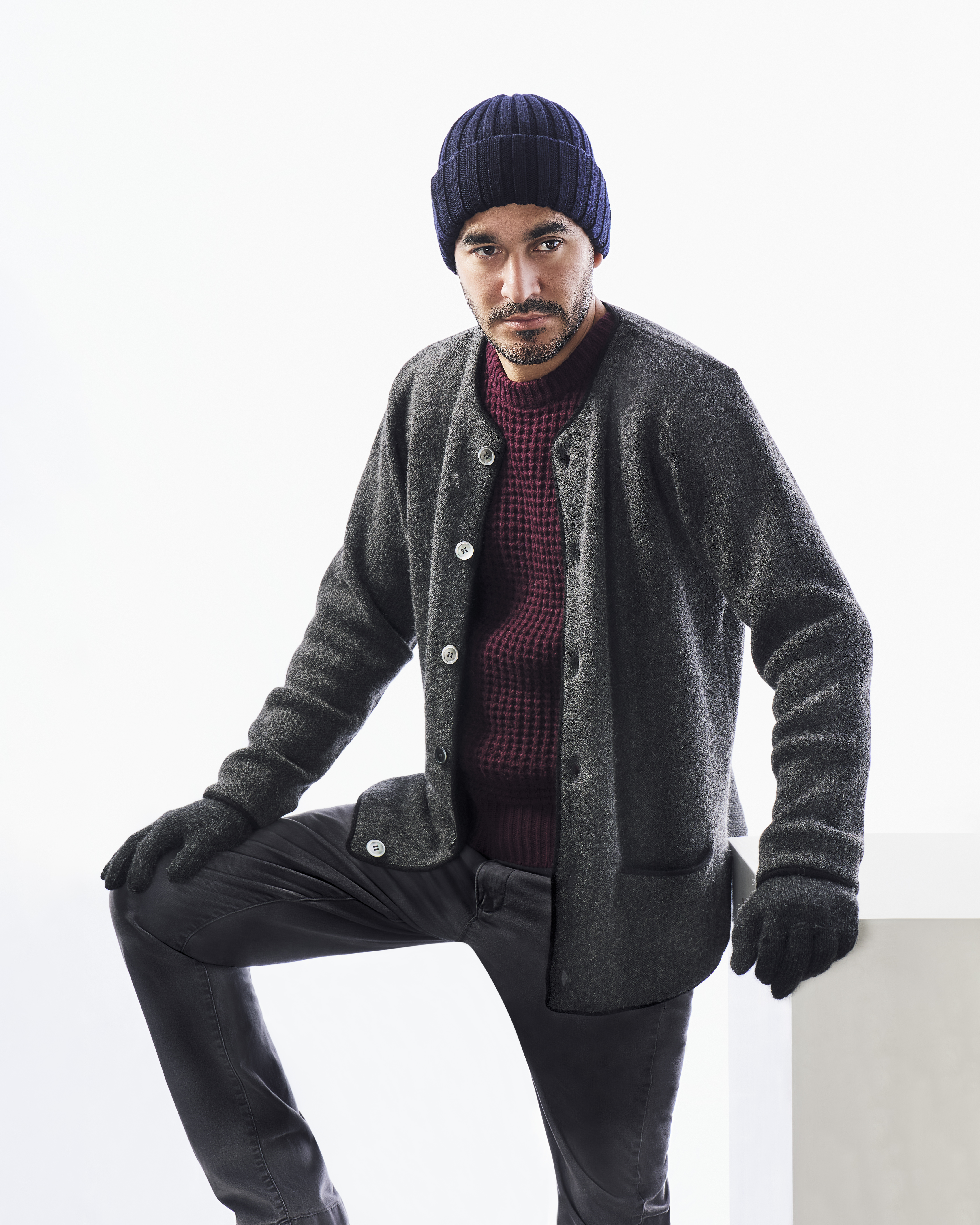 Men's Alpaca Links Cardigan