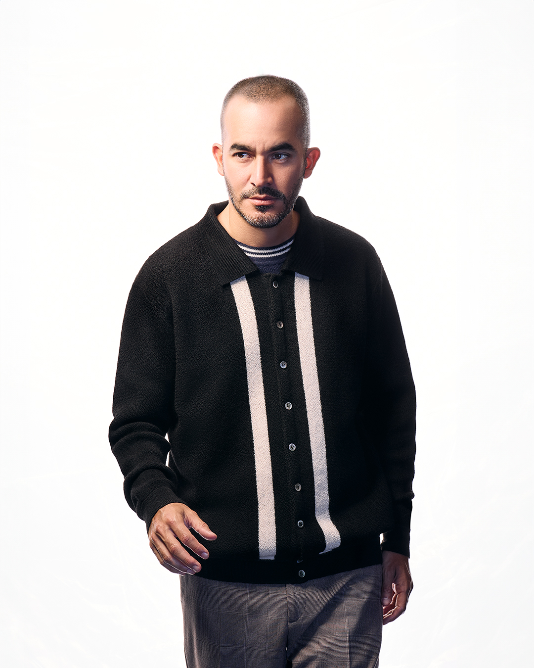 Men's Black Links Vintage Cardigan