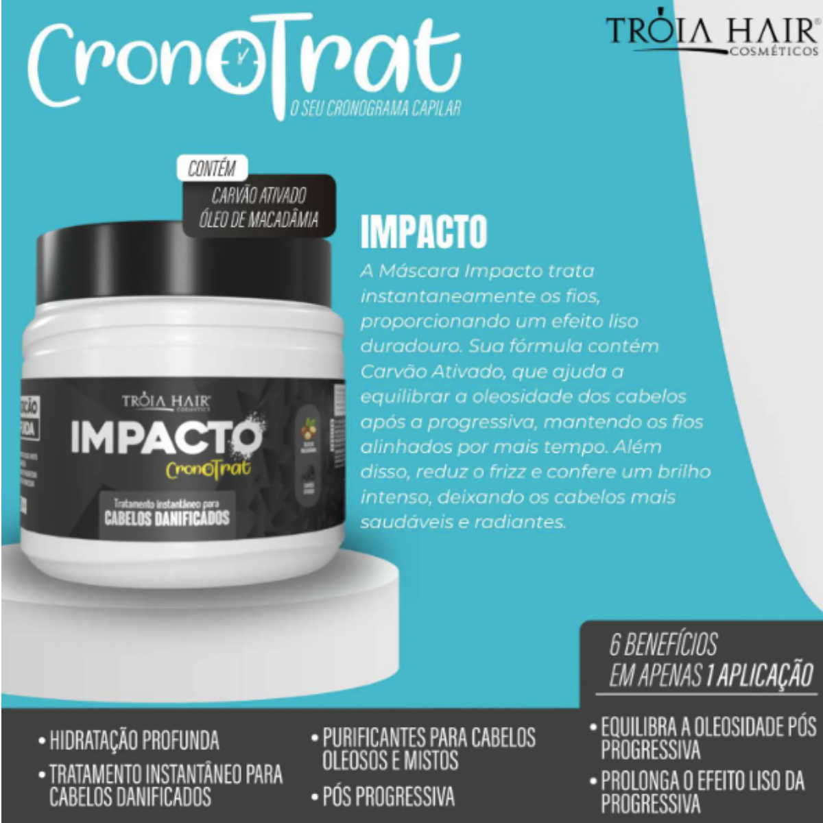 Máscara Impacto Cronotrat Hidratação Profunda 500g 
