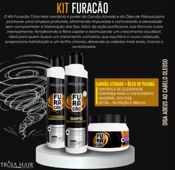 Kit Furacão Qatar Hair - Equilíbrio e Hidratação  850ml