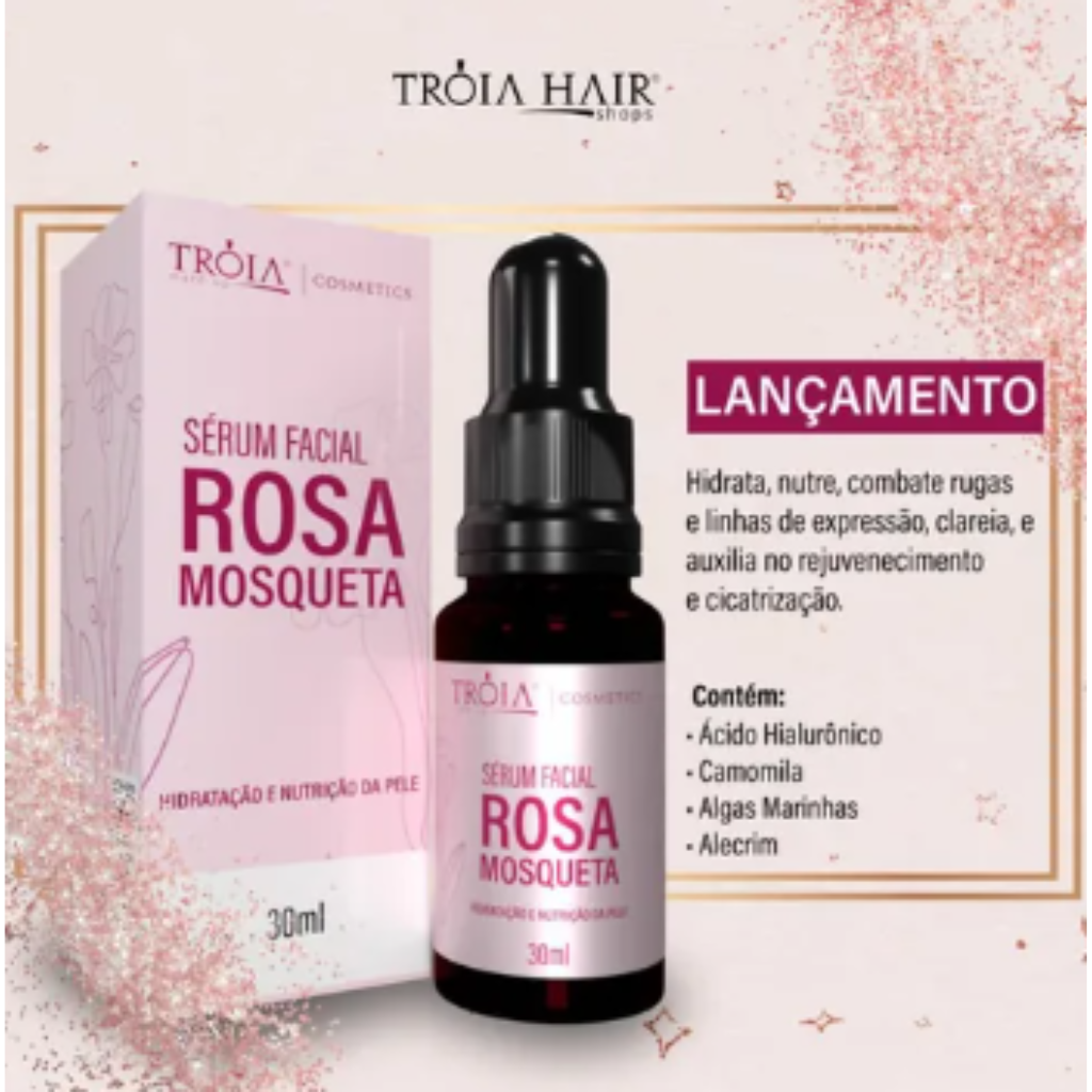 Sérum Facial Rosa Mosqueta - Troia Hair