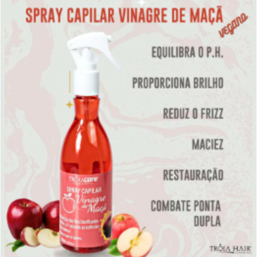 Spray Capilar Vinagre de Maçã Brilho Intenso 300ml