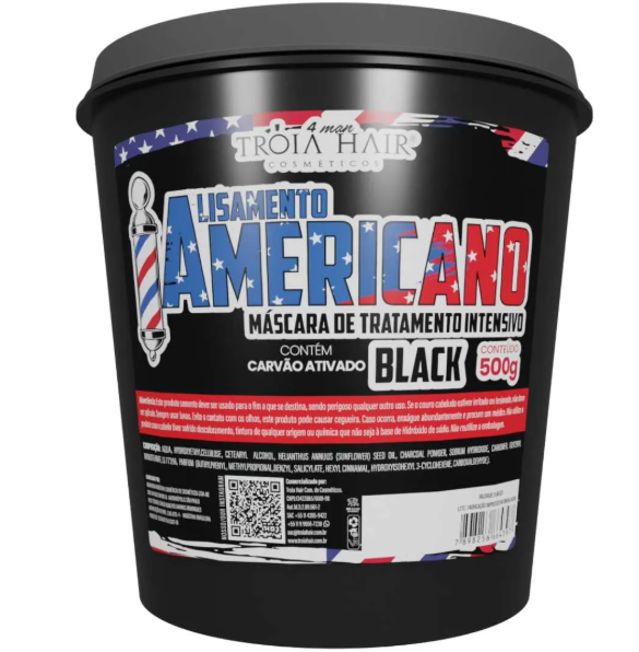 Alisamento Americano Black 500g - 4Man: Alisamento Profissional Rápido