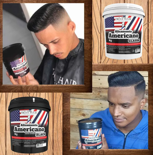 Alisamento Americano Black 500g - 4Man: Alisamento Profissional Rápido