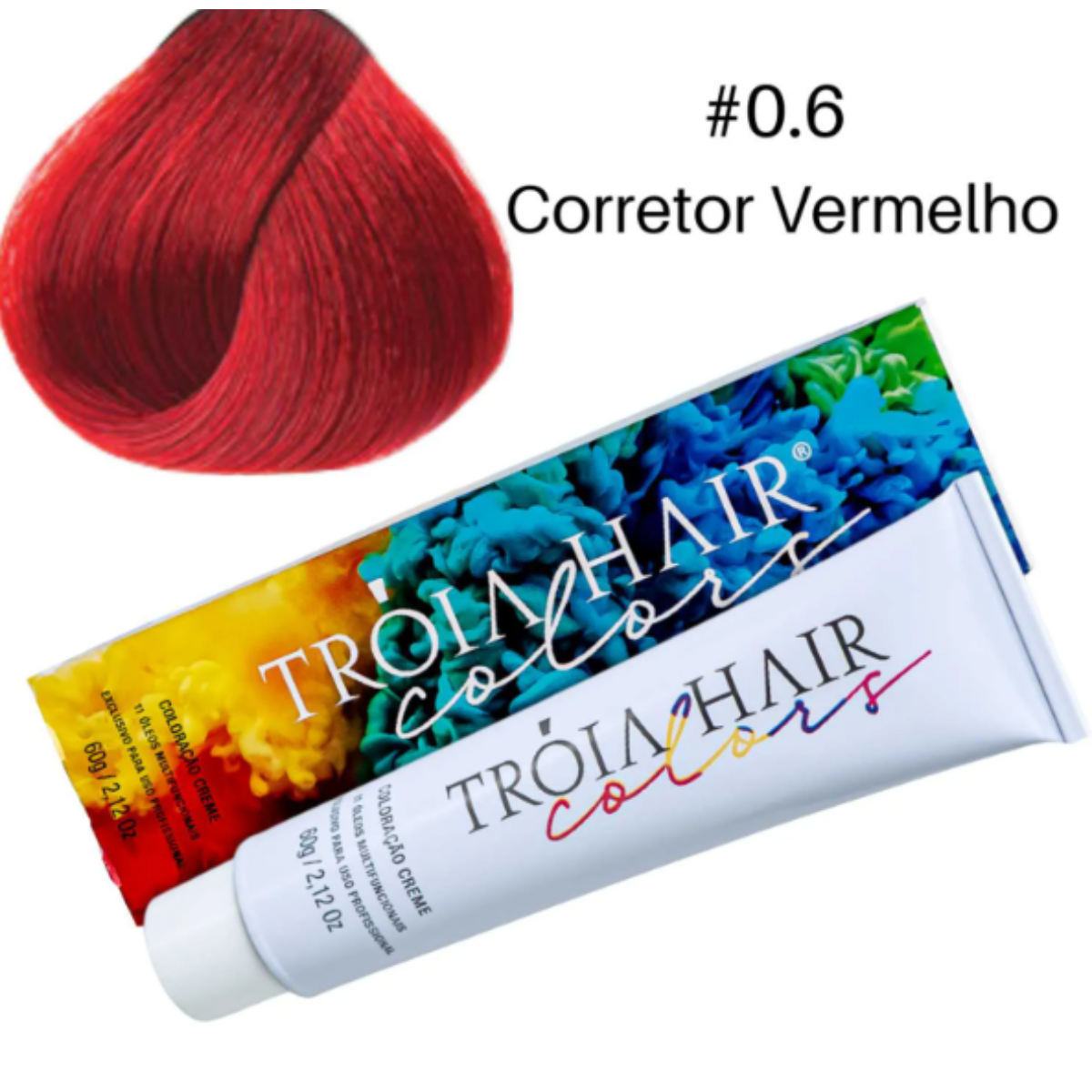 Coloração em Creme Permanente Corretor Vermelho colors 60g