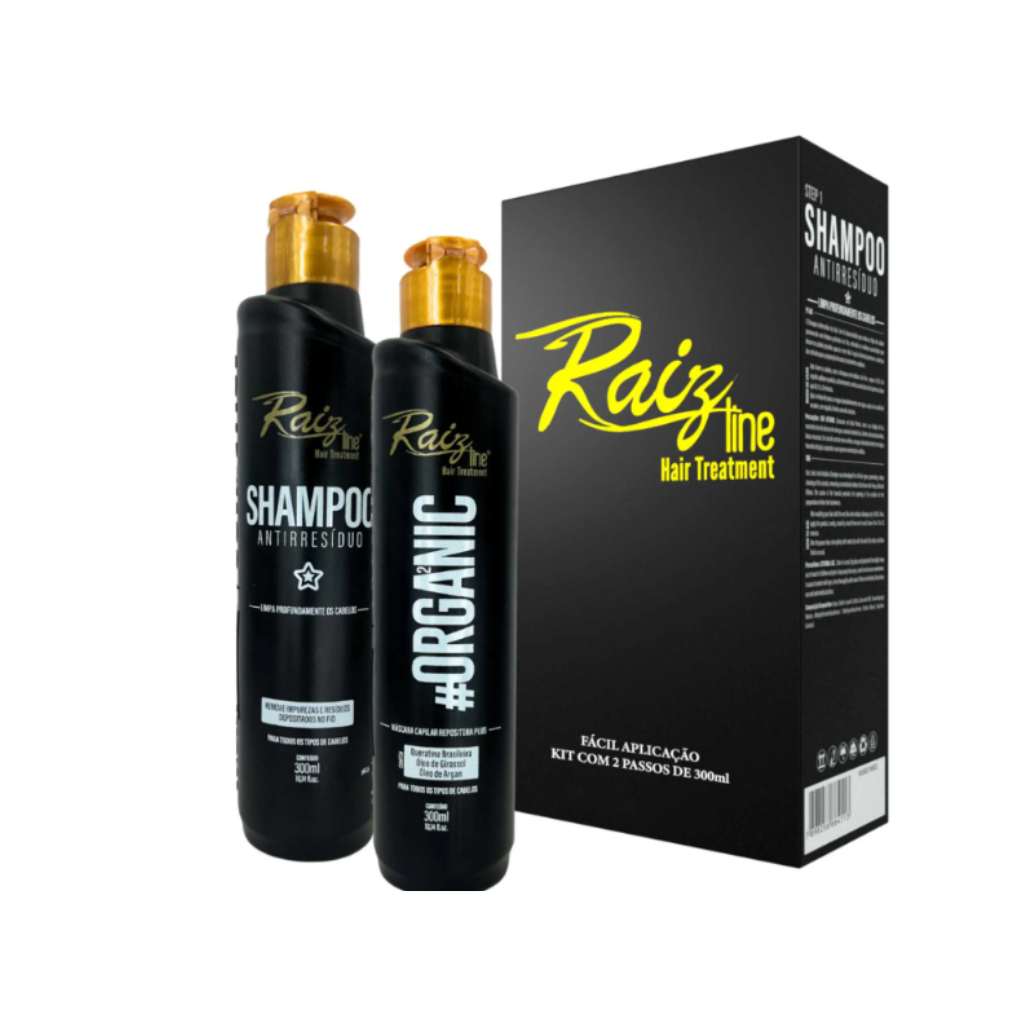 Kit Progressiva Alisamento Semi-Definitivo Orgânico Raiz Line - 2x1000ml