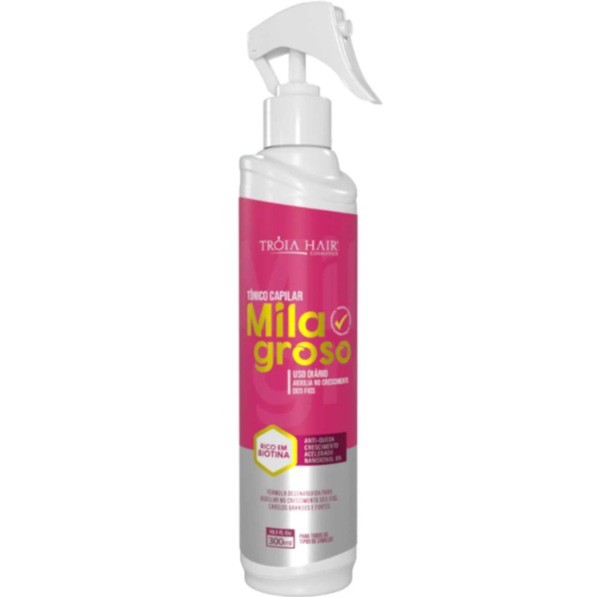 Tônico Milagroso Para Crescimento Capilar E Anti-Queda 300ml Tróia Hair