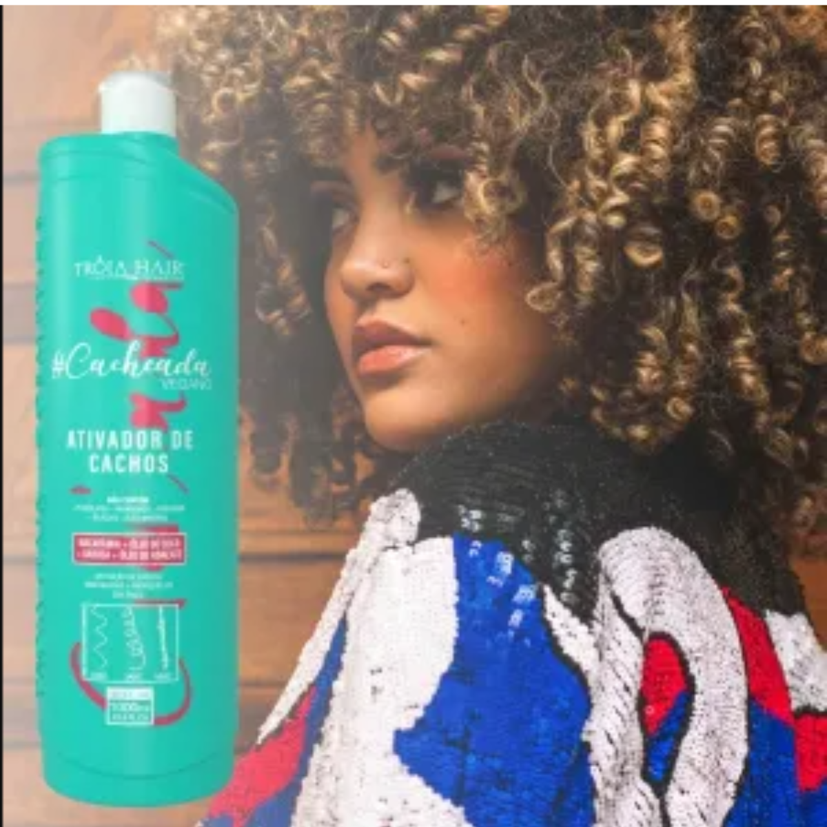 Ativador De Cachos Troia Hair Cacheada 1000ml Original
