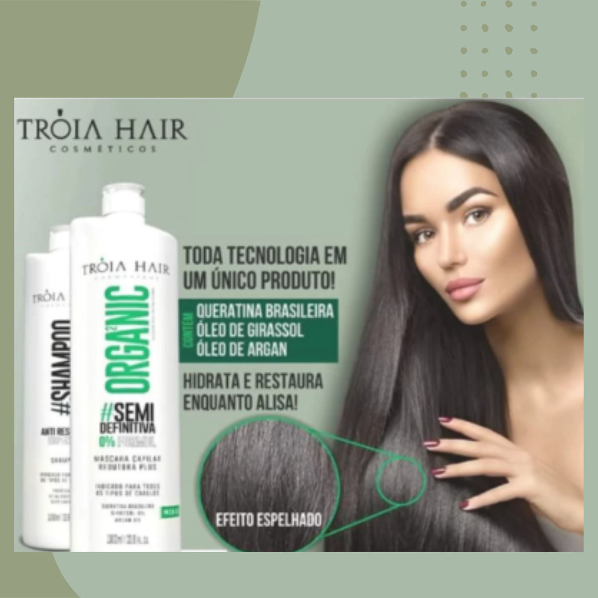 Kit Organic Troia Hair 2x1000ml Selagem Inteligente Livre de Formol