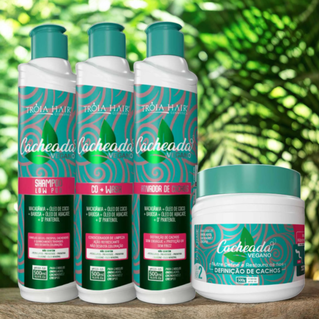 Kit Cacheada 4 Passo - Cuidado Completo 500ml