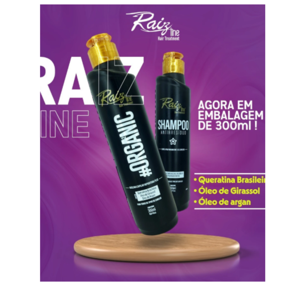 Kit Escova Progressiva Organic Raiz Line 300ml
