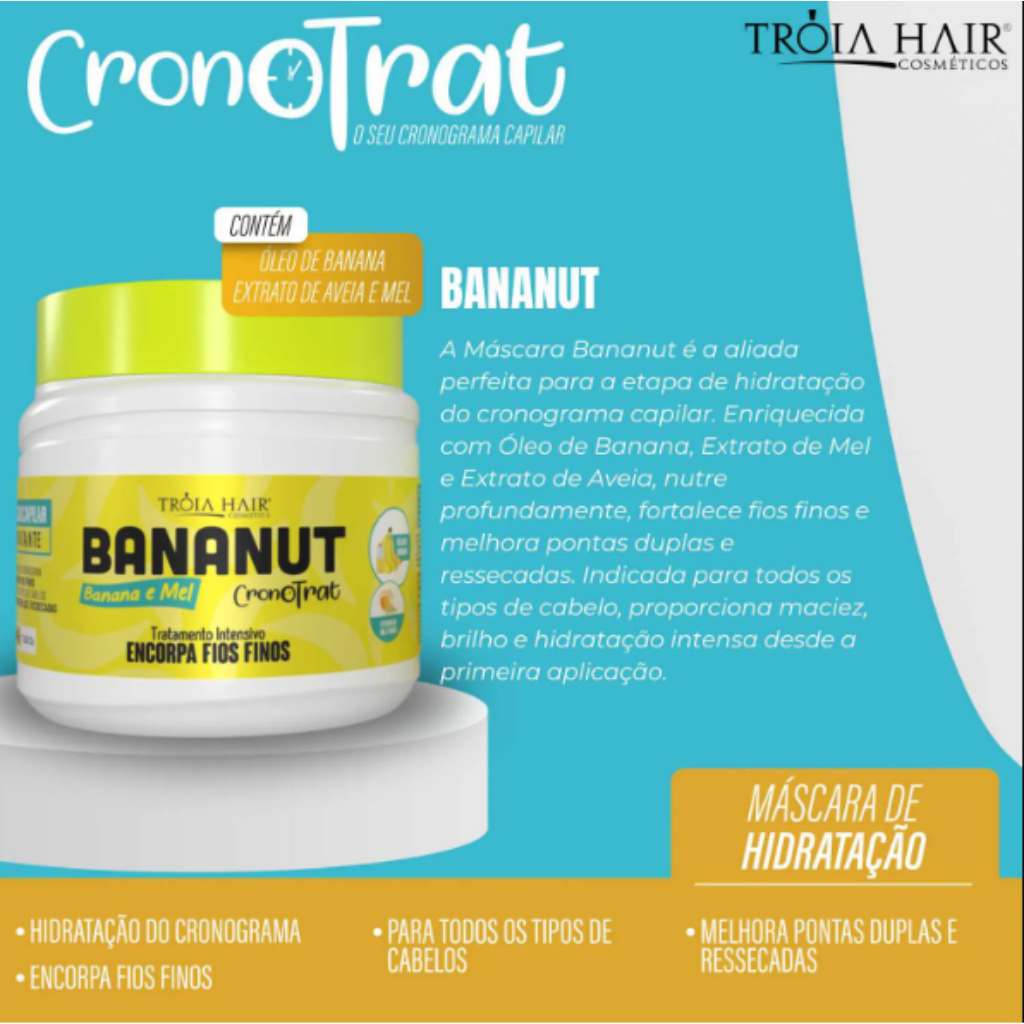 Máscara Hidratante Bananut Cronotrat 500g 