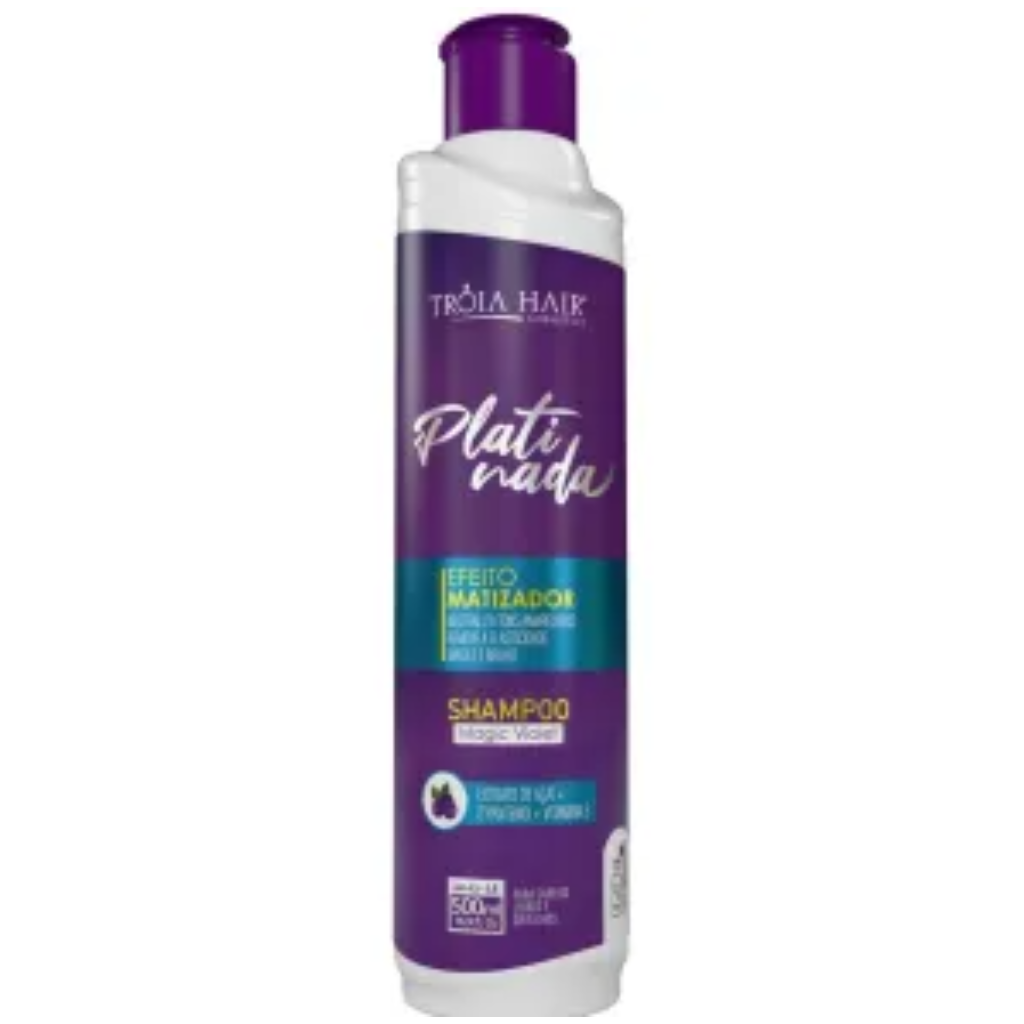 Kit Platinada - Completo para Cabelos Loiros, Iluminados, Grisalhos e Platinados Troia Hair 1500ml