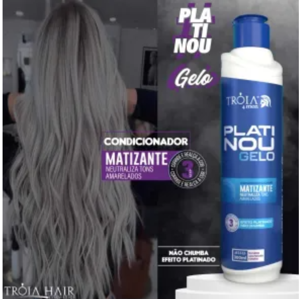 Condicionador Platinou Gelo - Efeito Nevou para Cabelos Platinados 300ml