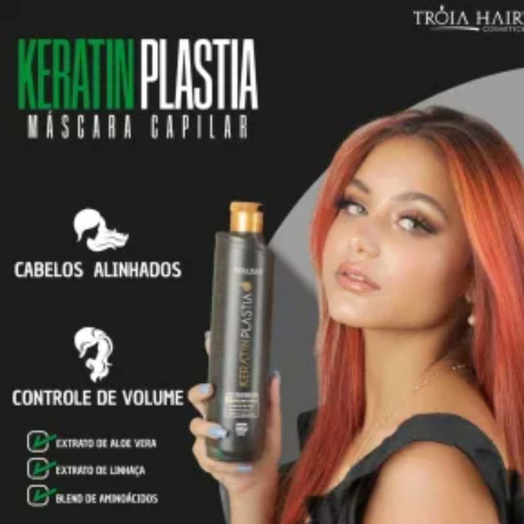 kit KeratinPlastia Máscara Organic Em Gel De Alta Performance 