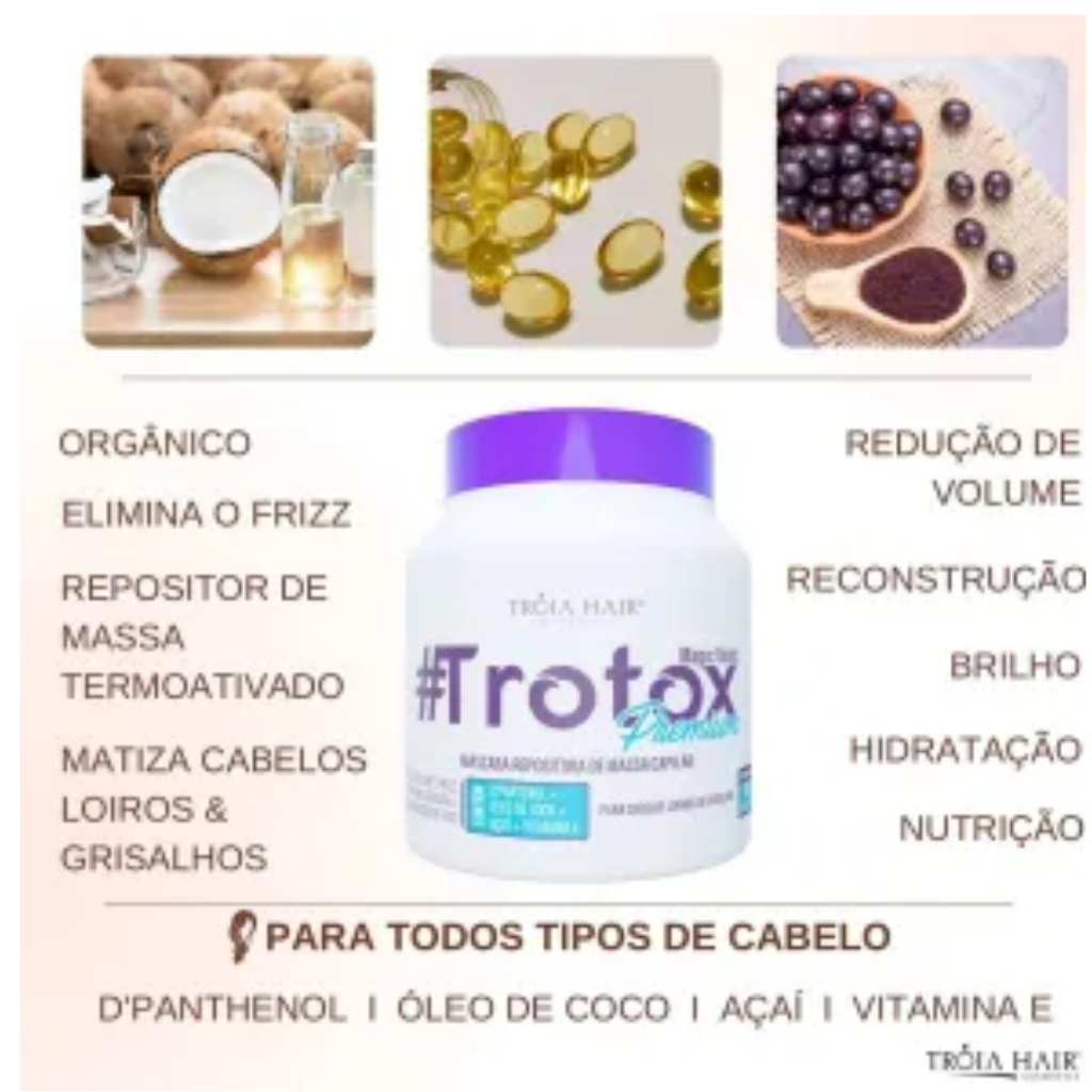 Trotox Repositor de Massa Orgânico Magic Violet sem Formol 1kg 