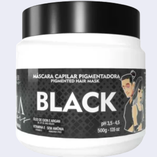 Máscara Capilar Pigmentadora Troia Colors Black 500g Cor fantasia - Troia Hair