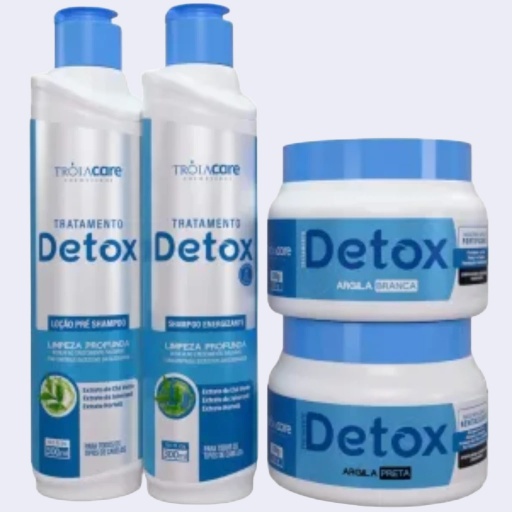 Kit Detox Capilar Completo - Limpeza, Revitalização e Crescimento Saudável - 1100ml